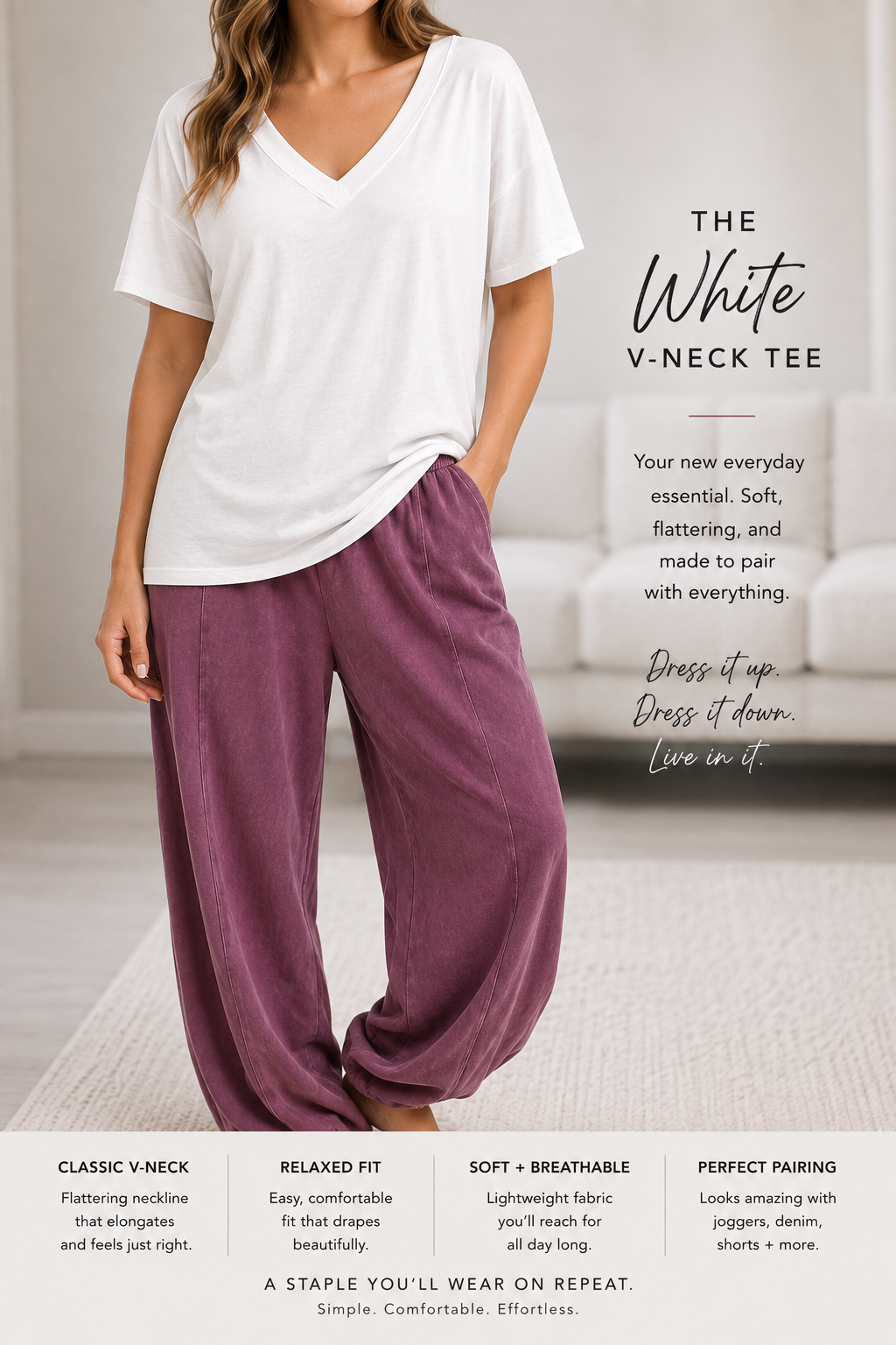 Washed V-Neck