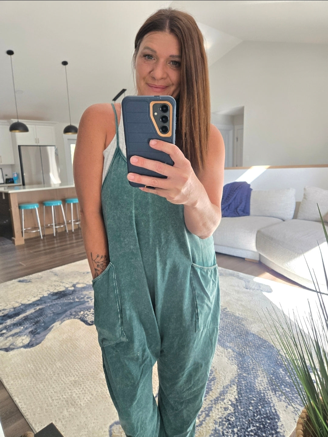 Everyday Ease Mineral Wash Jumpsuit
