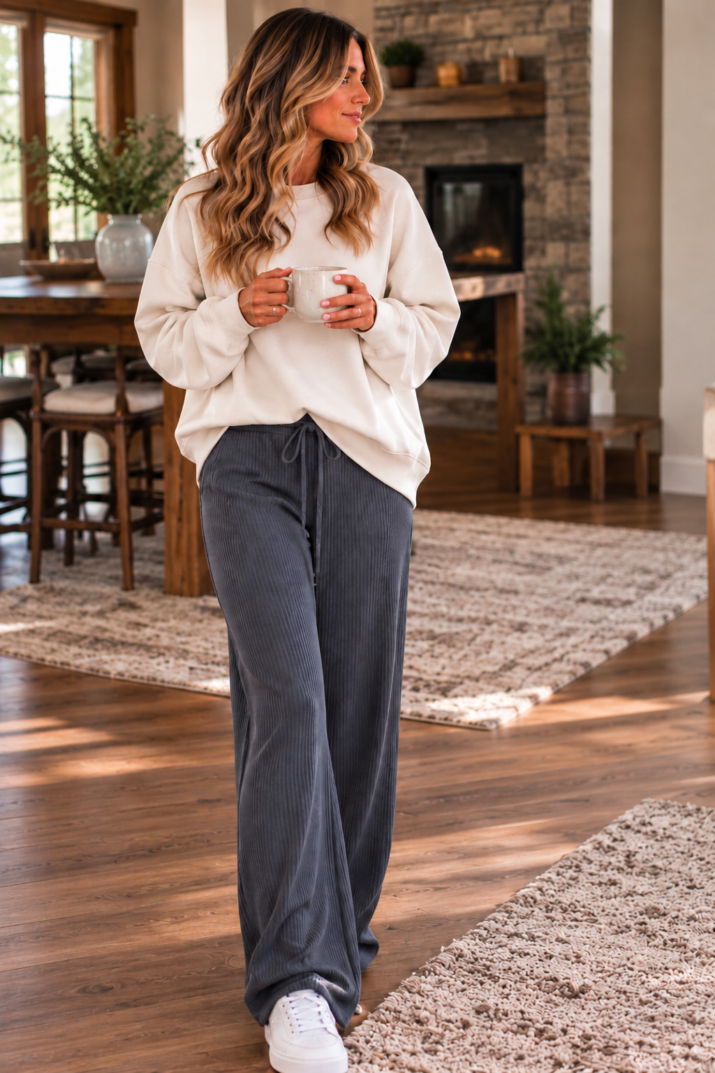 The Stay Awhile Waffle Pants