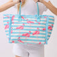 Flamingo Fringe Tote