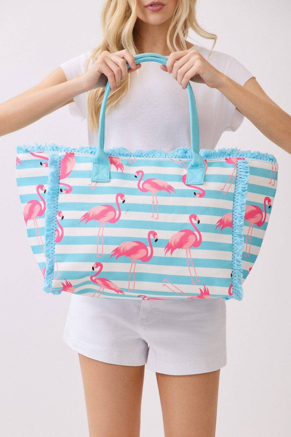 Flamingo Fringe Tote