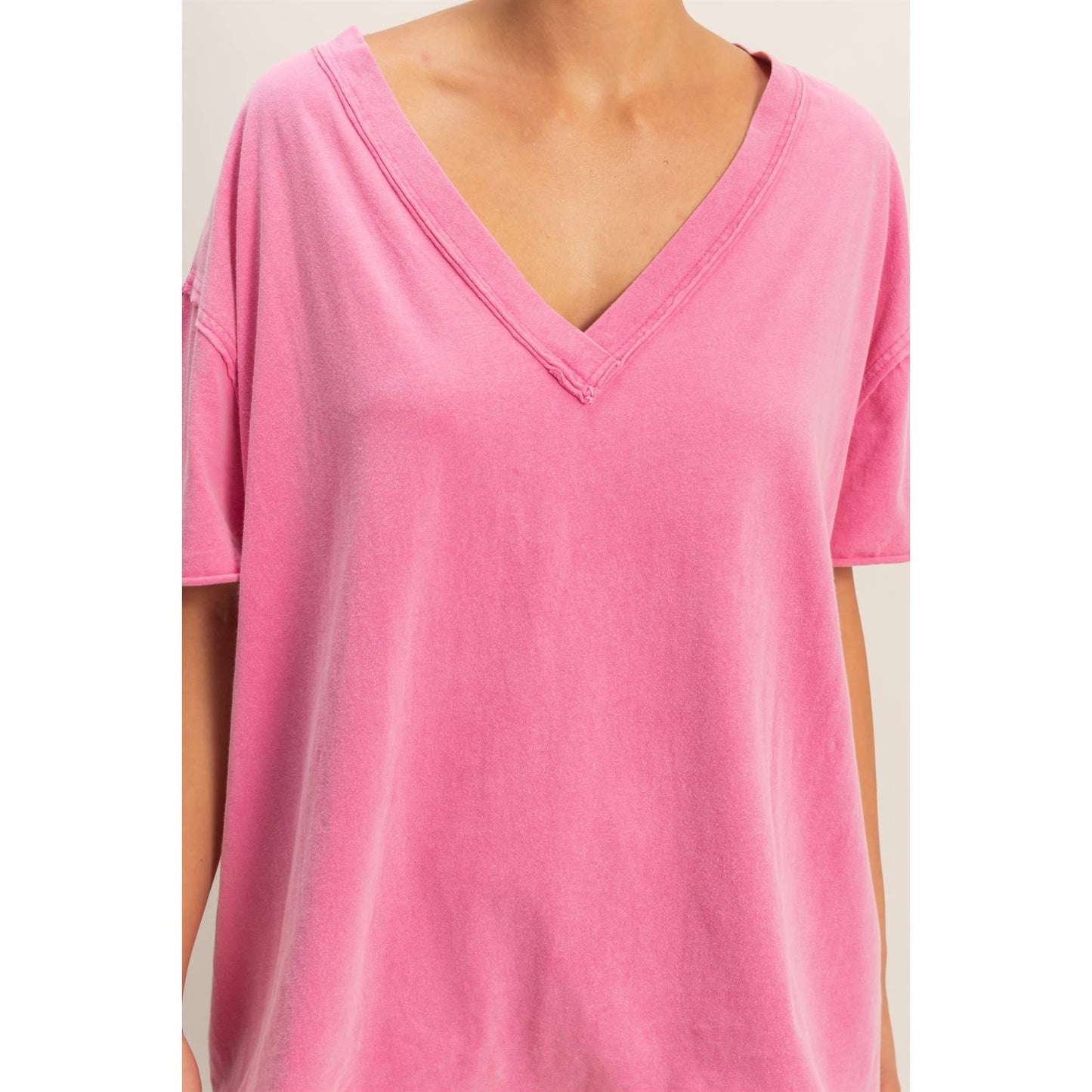 Washed V-Neck