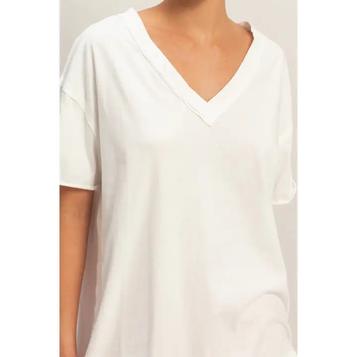 Washed V-Neck