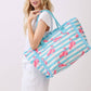 Flamingo Fringe Tote