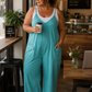 Sun washed French Terry Romper