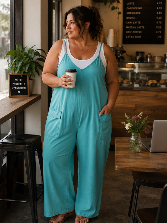 Sun washed French Terry Romper
