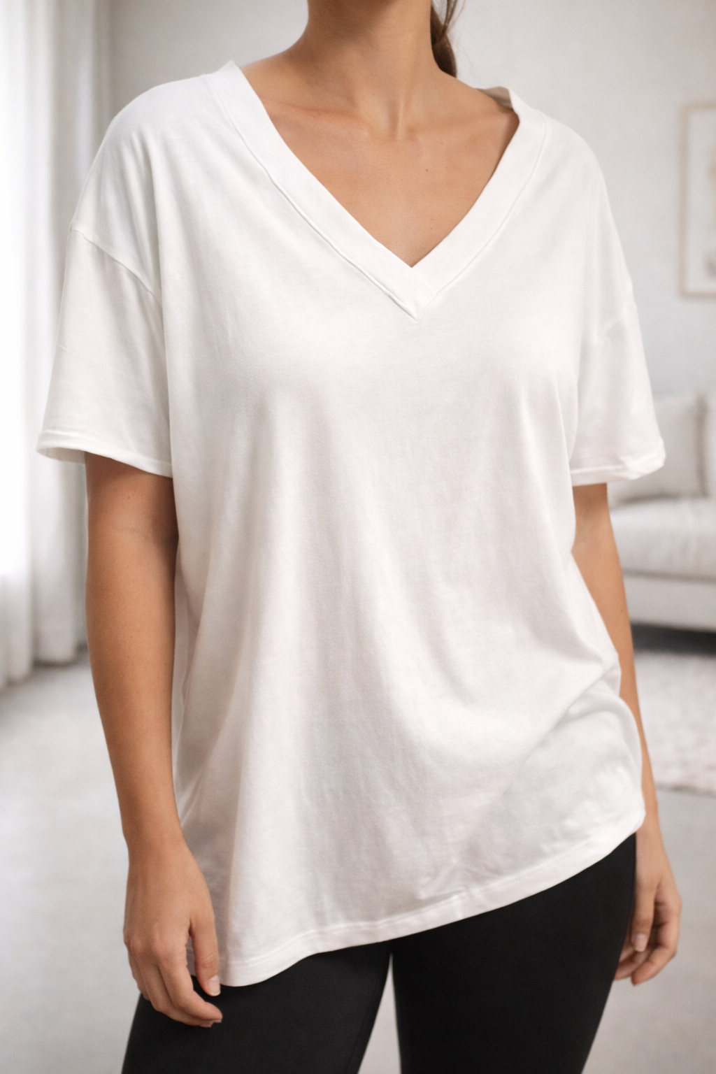Washed V-Neck