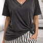 Washed V-Neck