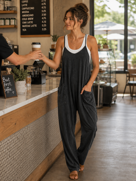 Everyday Ease Mineral Wash Jumpsuit