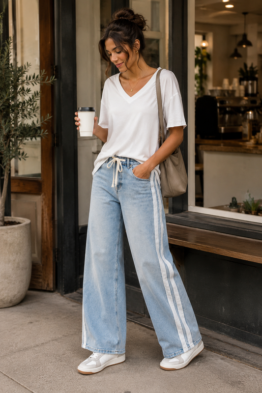 Nova Relaxed Stripe Jeans