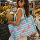 Flamingo Fringe Tote