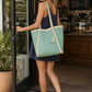 Sunwashed Straw Tote