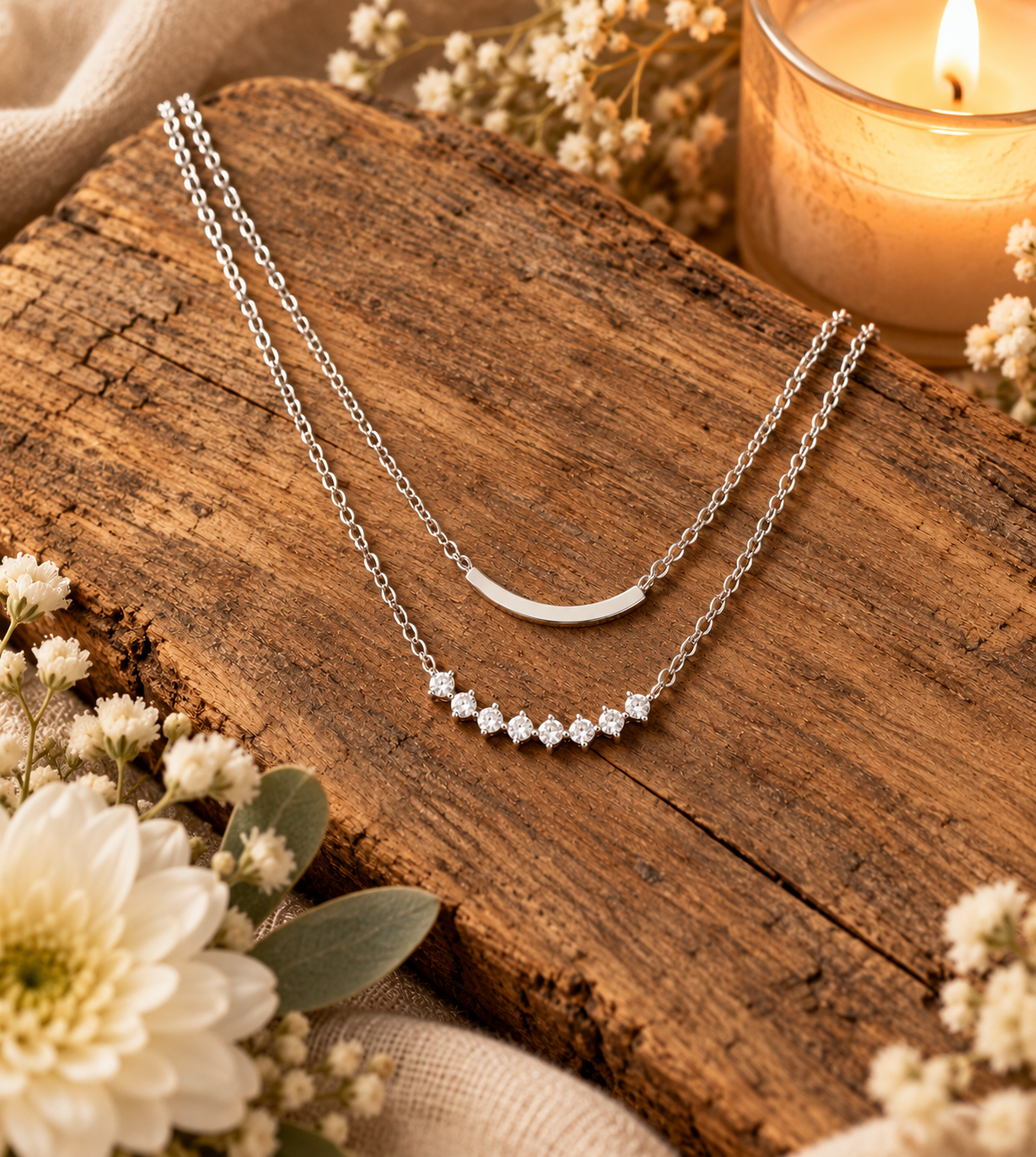 Silver Grace Layered Necklace