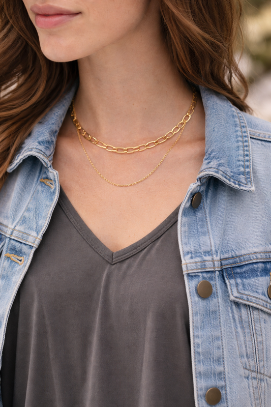 Double Layered Chain Necklace