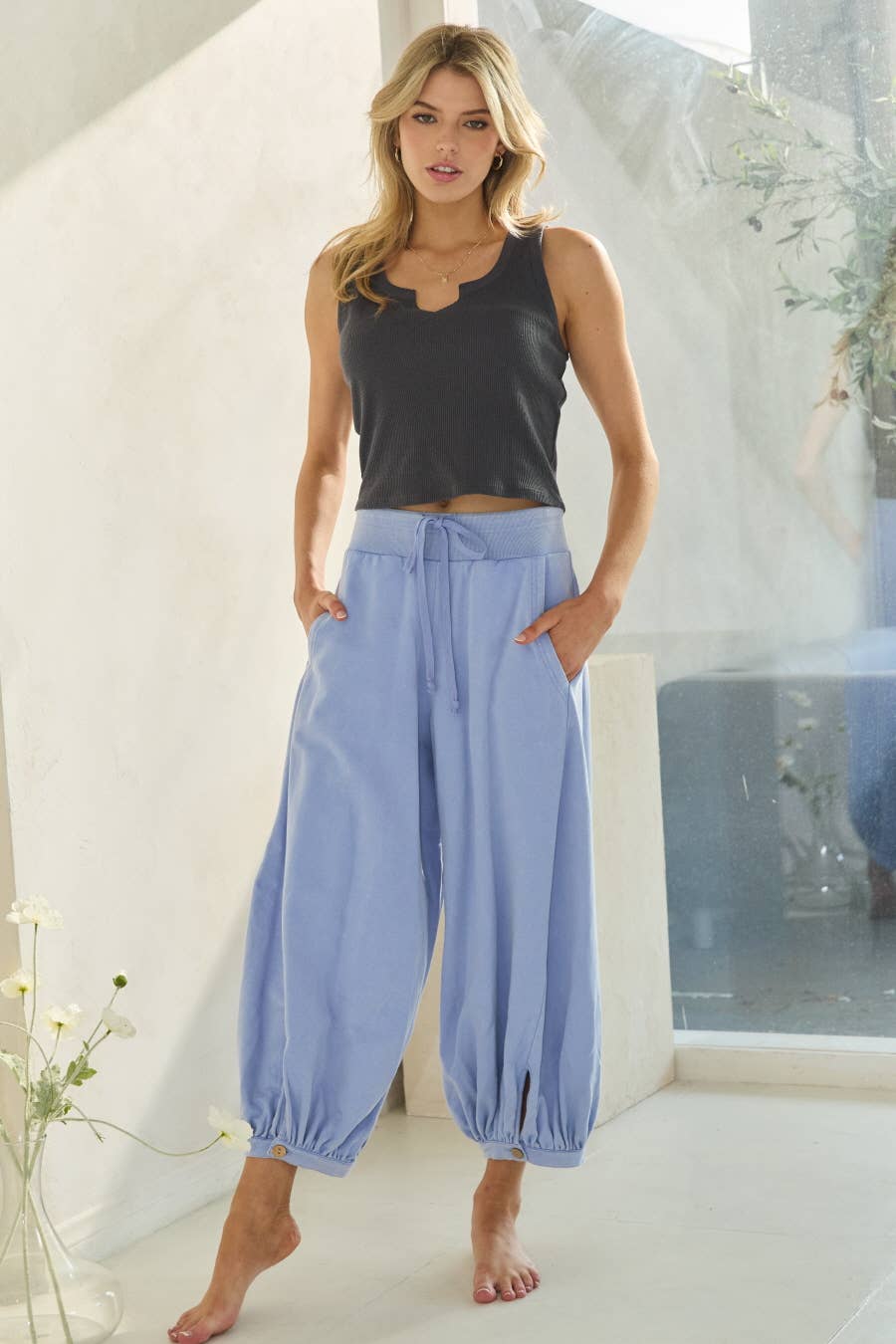 Acid Washed Capri